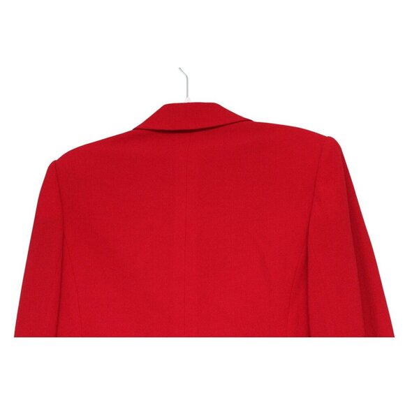 Vintage Carlisle Blazer Size 10 Red 100% Wool Classic Business Career Office - Picture 9 of 10